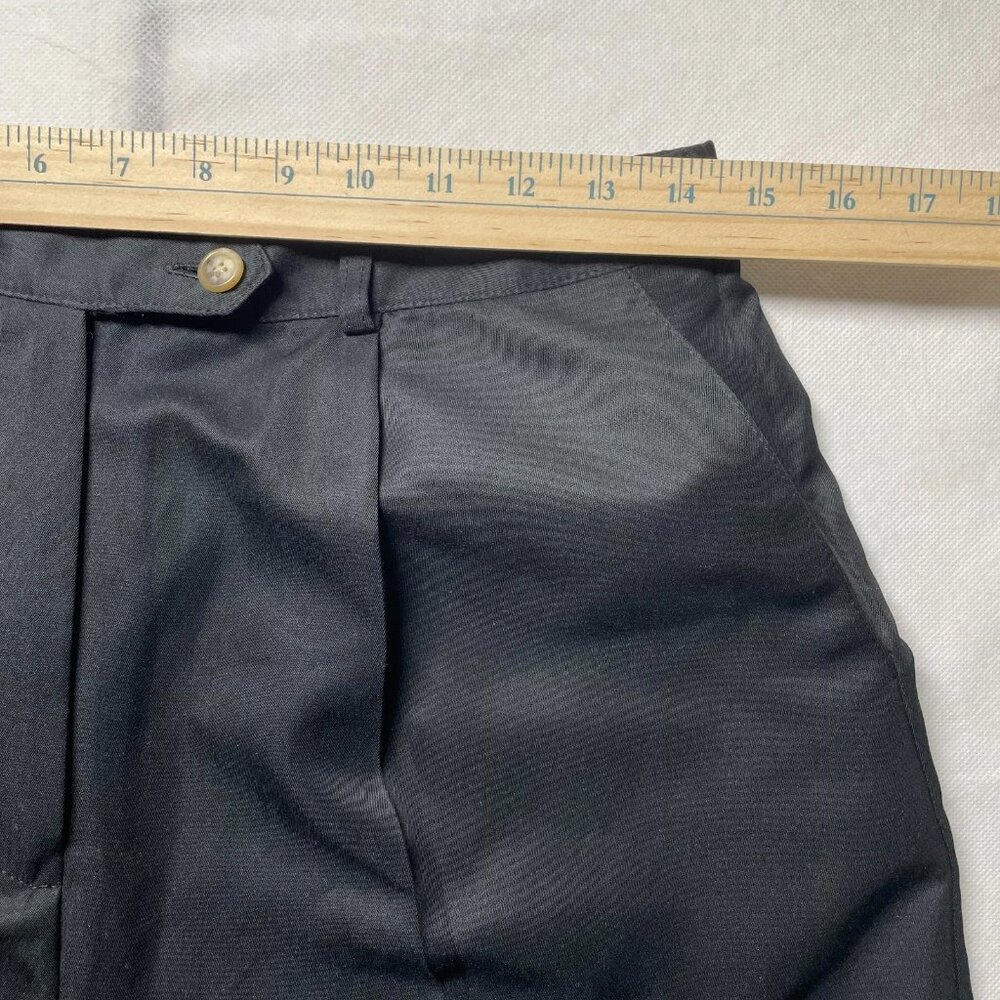 Vintage Talbots Womens Black High Rise Pleated Relaxed Fit Chino Shorts Size 12 - Picture 5 of 9
